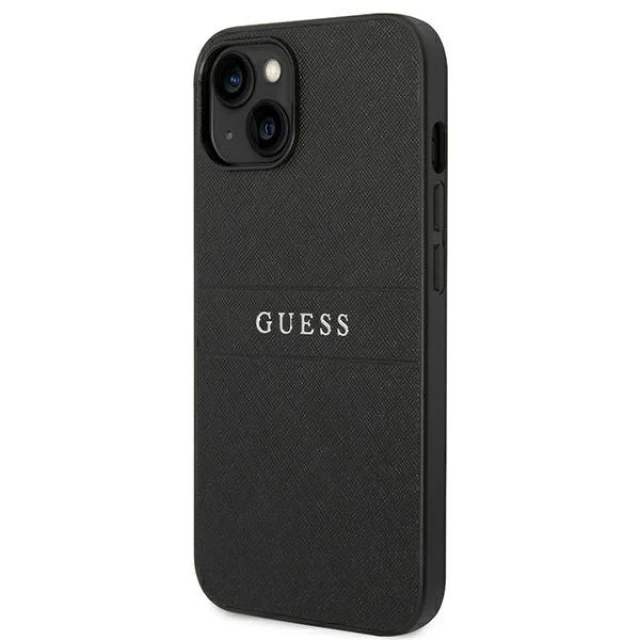 Чохол Guess Saffiano Strap для iPhone 14 Plus Black (GUHCP14MPSASBBK)