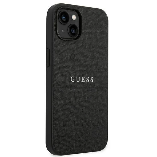 Чохол Guess Saffiano Strap для iPhone 14 Plus Black (GUHCP14MPSASBBK)