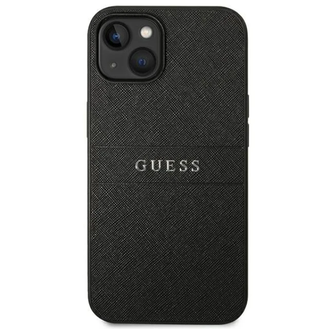 Чохол Guess Saffiano Strap для iPhone 14 Plus Black (GUHCP14MPSASBBK)