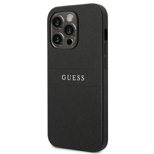 Чохол Guess Saffiano Strap для iPhone 14 Pro Black (GUHCP14LPSASBBK)