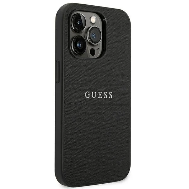 Чохол Guess Saffiano Strap для iPhone 14 Pro Black (GUHCP14LPSASBBK)