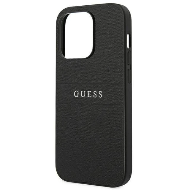 Чохол Guess Saffiano Strap для iPhone 14 Pro Black (GUHCP14LPSASBBK)