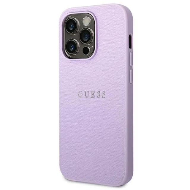 Чохол Guess Saffiano Strap для iPhone 14 Pro Max Purple (GUHCP14XPSASBPU)
