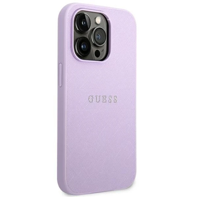 Чохол Guess Saffiano Strap для iPhone 14 Pro Max Purple (GUHCP14XPSASBPU)