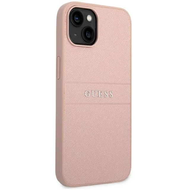 Чохол Guess Saffiano Strap для iPhone 14 Plus Pink (GUHCP14MPSASBPI)