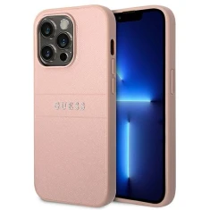 Чехол Guess Saffiano Strap для iPhone 14 Pro Max Pink (GUHCP14XPSASBPI)