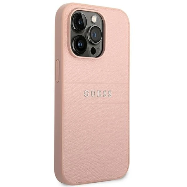 Чохол Guess Saffiano Strap для iPhone 14 Pro Max Pink (GUHCP14XPSASBPI)