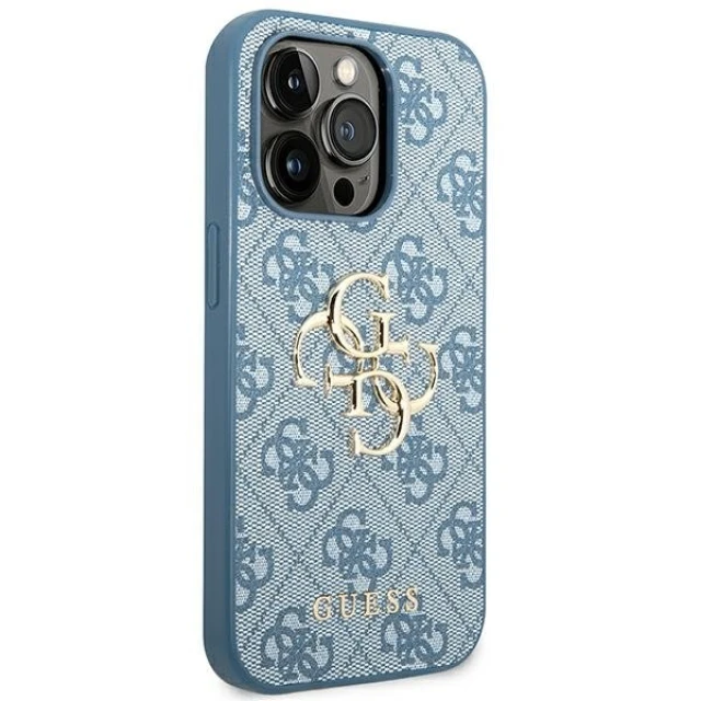 Чохол Guess 4G Big Metal Logo для iPhone 14 Pro Blue (GUHCP14L4GMGBL)