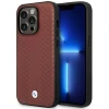 Чохол BMW для iPhone 14 Pro Max Leather Diamond Pattern Burgundy with MagSafe (BMHMP14X22RFGR)