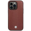 Чохол BMW для iPhone 14 Pro Max Leather Diamond Pattern Burgundy with MagSafe (BMHMP14X22RFGR)