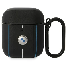 Чехол BMW для AirPods 1 | 2 Leather Color Lines Black (BMA222RVSK)