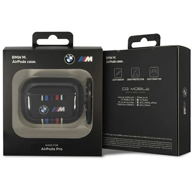 Чохол для навушників BMW Multiple Colored Lines для AirPods Pro Black (BMAP22SWTK)