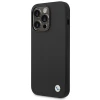 Чохол BMW для iPhone 14 Pro Silicone Metal Logo Black (BMHCP14LSILBK)