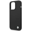 Чохол BMW для iPhone 14 Pro Silicone Metal Logo Black (BMHCP14LSILBK)