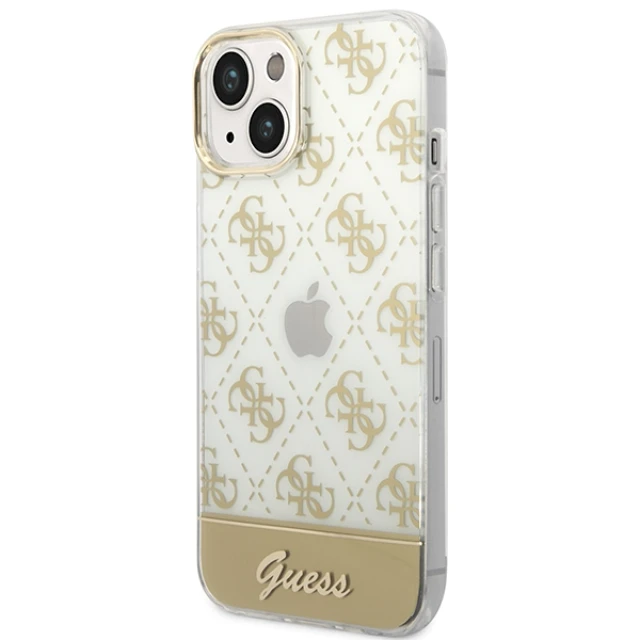 Чохол Guess 4G Pattern Script для iPhone 14 Plus Gold (GUHCP14MHG4MHG)