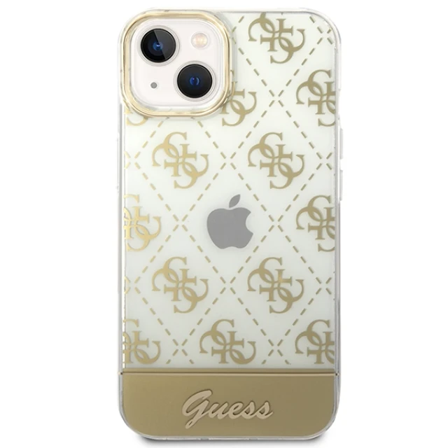 Чохол Guess 4G Pattern Script для iPhone 14 Plus Gold (GUHCP14MHG4MHG)