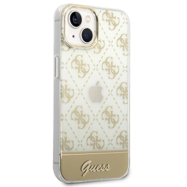 Чохол Guess 4G Pattern Script для iPhone 14 Plus Gold (GUHCP14MHG4MHG)