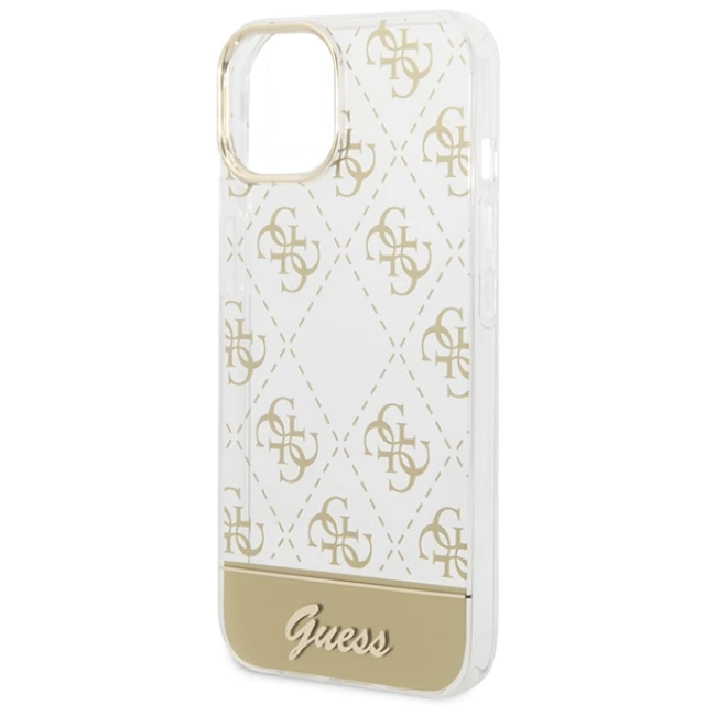 Чохол Guess 4G Pattern Script для iPhone 14 Plus Gold (GUHCP14MHG4MHG)