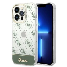 Чехол Guess 4G Pattern Script для iPhone 14 Pro Max Khaki (GUHCP14XHG4MHA)