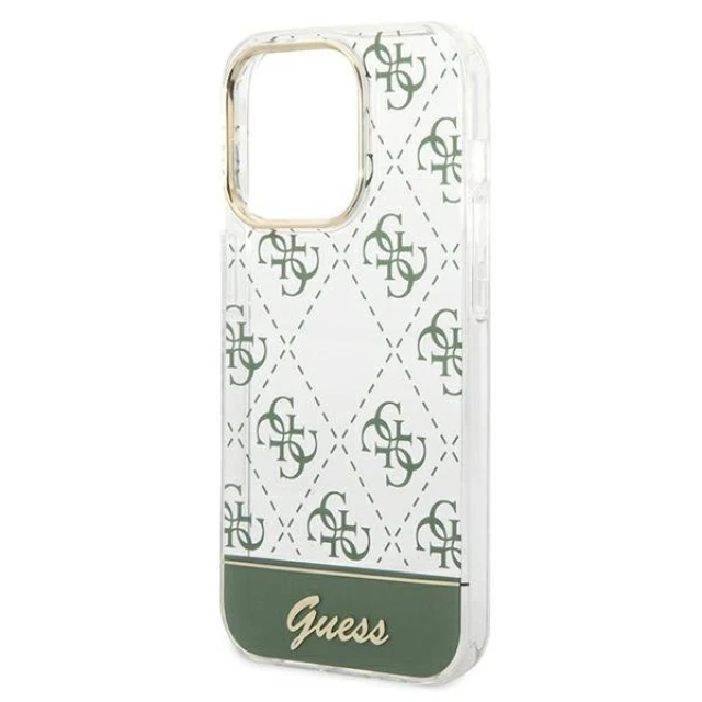 Чехол Guess 4G Pattern Script для iPhone 14 Pro Max Khaki (GUHCP14XHG4MHA)