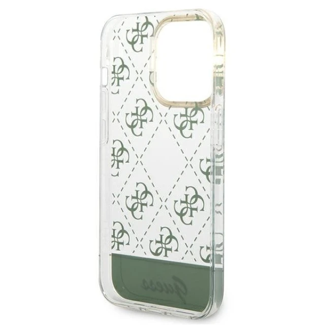Чехол Guess 4G Pattern Script для iPhone 14 Pro Max Khaki (GUHCP14XHG4MHA)