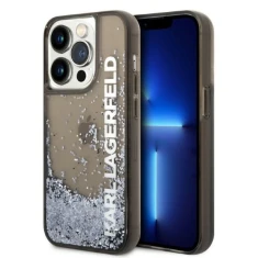 Чехол Karl Lagerfeld Liquid Glitter Elong для iPhone 14 Pro Black (KLHCP14LLCKVK)