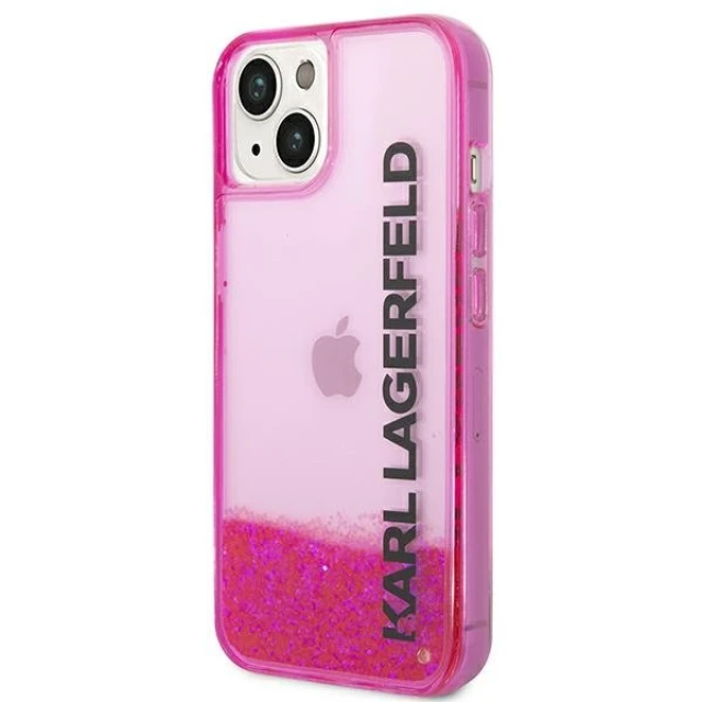 Чохол Karl Lagerfeld Liquid Glitter Elong для iPhone 14 Plus Pink (KLHCP14MLCKVF)