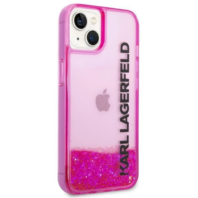 Чохол Karl Lagerfeld Liquid Glitter Elong для iPhone 14 Plus Pink (KLHCP14MLCKVF)