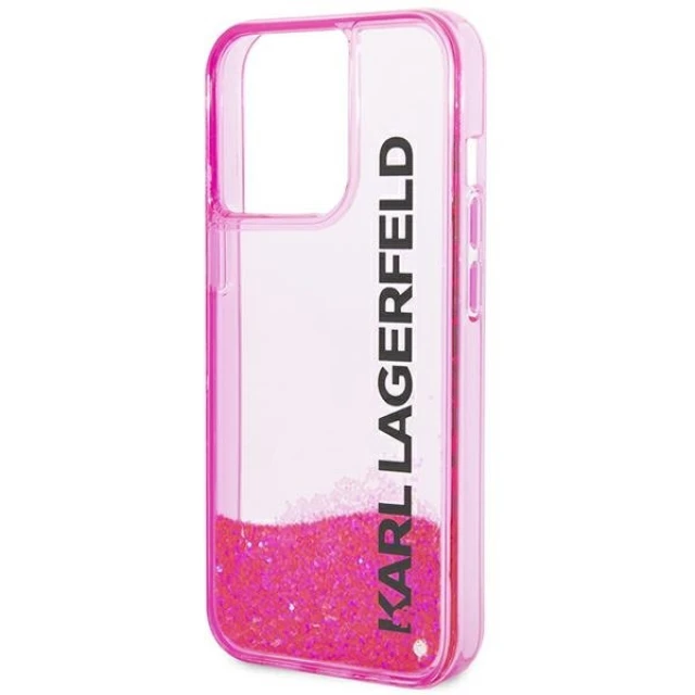 Чехол Karl Lagerfeld Liquid Glitter Elong для iPhone 14 Pro Pink (KLHCP14LLCKVF)