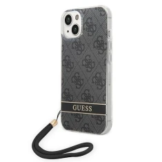 Чохол Guess 4G Print Strap для iPhone 14 Plus Black (GUOHCP14MH4STK)