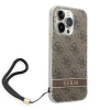 Чехол Guess 4G Print Strap для iPhone 14 Pro Brown (GUOHCP14LH4STW)