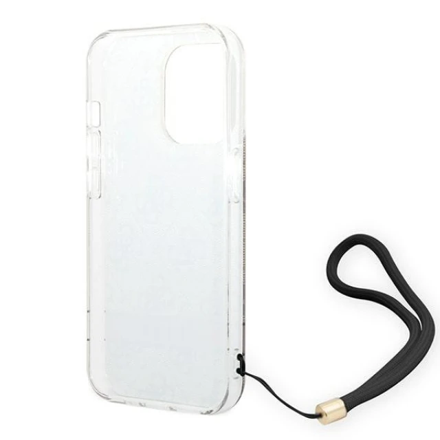 Чехол Guess 4G Print Strap для iPhone 14 Pro Brown (GUOHCP14LH4STW)