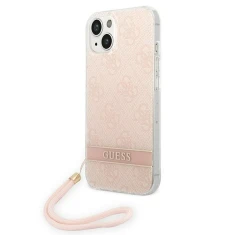 Чохол Guess 4G Print Strap для iPhone 14 Plus Pink (GUOHCP14MH4STP)