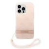 Чохол Guess 4G Print Strap для iPhone 14 Pro Pink (GUOHCP14LH4STP)