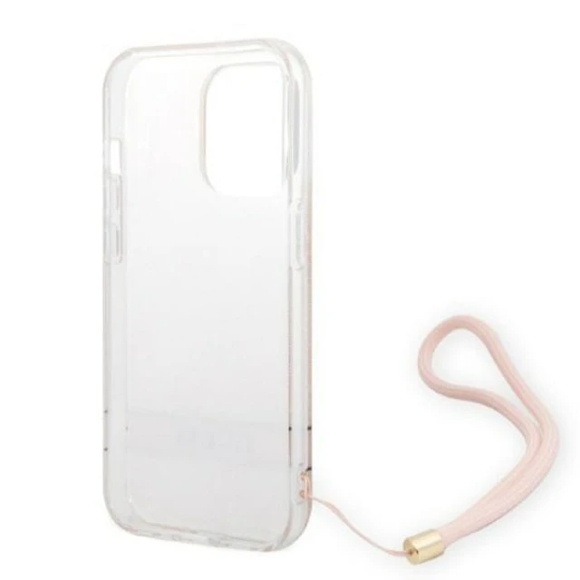Чохол Guess 4G Print Strap для iPhone 14 Pro Pink (GUOHCP14LH4STP)