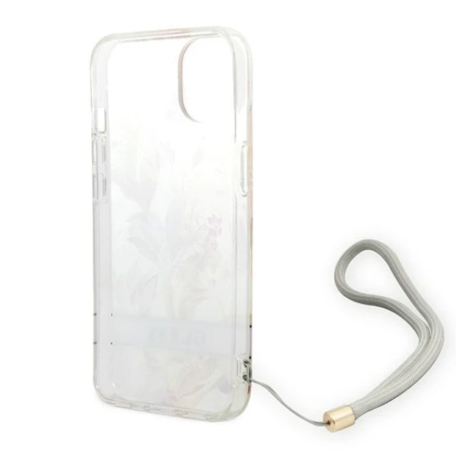 Чохол Guess Flower Strap для iPhone 14 Plus Purple (GUOHCP14MHFLSU)