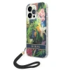 Чохол Guess Flower Strap для iPhone 14 Pro Blue (GUOHCP14LHFLSB)