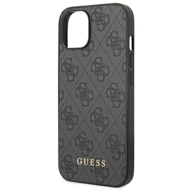 Чехол Guess 4G Metal Gold Logo для iPhone 14 | 13 Gray (GUHCP14SG4GFGR)