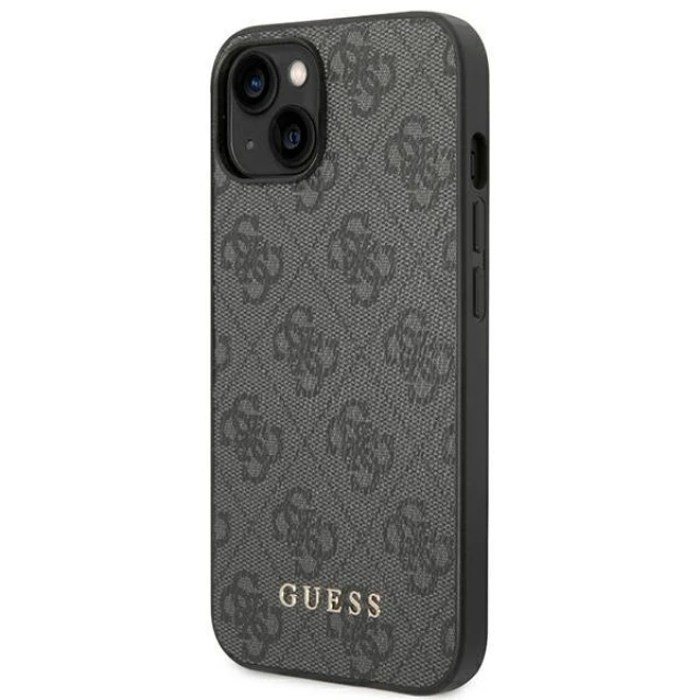 Чохол Guess 4G Metal Gold Logo для iPhone 14 Plus Gray (GUHCP14MG4GFGR)