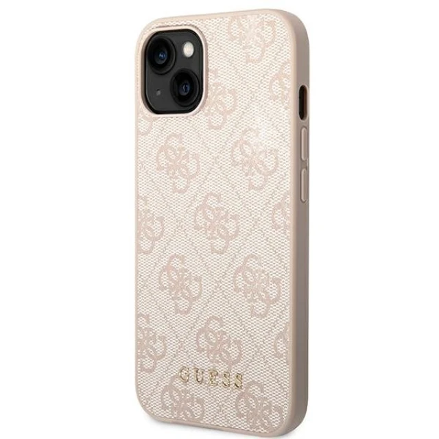 Чохол Guess 4G Metal Gold Logo для iPhone 14 Plus Pink (GUHCP14MG4GFPI)