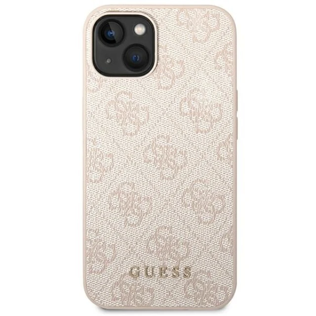 Чохол Guess 4G Metal Gold Logo для iPhone 14 Plus Pink (GUHCP14MG4GFPI)