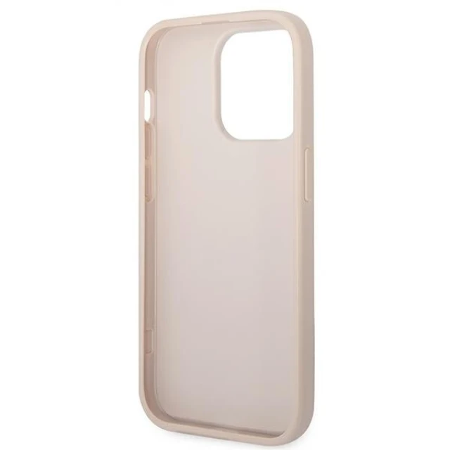 Чохол Guess 4G Metal Gold Logo для iPhone 14 Pro Pink (GUHCP14LG4GFPI)