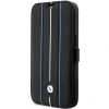 Чехол BMW для iPhone 14 Pro Leather Stamp Blue Lines Black (BMBKP14L22RVSK)