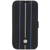 Чехол BMW для iPhone 14 Pro Leather Stamp Blue Lines Black (BMBKP14L22RVSK)