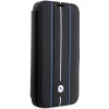 Чехол BMW для iPhone 14 Pro Leather Stamp Blue Lines Black (BMBKP14L22RVSK)