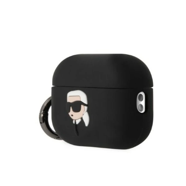 Чохол Karl Lagerfeld Silicone Karl Head 3D для AirPods Pro 2 Black (KLAP2RUNIKK)