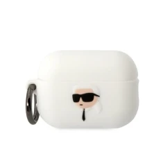 Чехол Karl Lagerfeld Silicone Karl Head 3D для AirPods Pro 2 White (KLAP2RUNIKH)