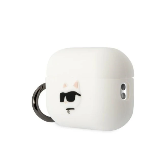 Чохол Karl Lagerfeld Silicone Choupette Head 3D для AirPods Pro 2 White (KLAP2RUNCHH)
