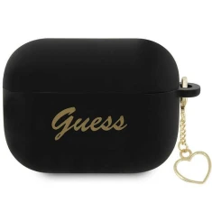 Чохол Guess Silicone Charm Heart Collection для AirPods Pro 2 Black (GUAP2LSCHSK)