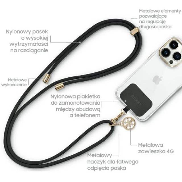 Шнурок Guess Universal Cord Black (GUUCNMG4EK)